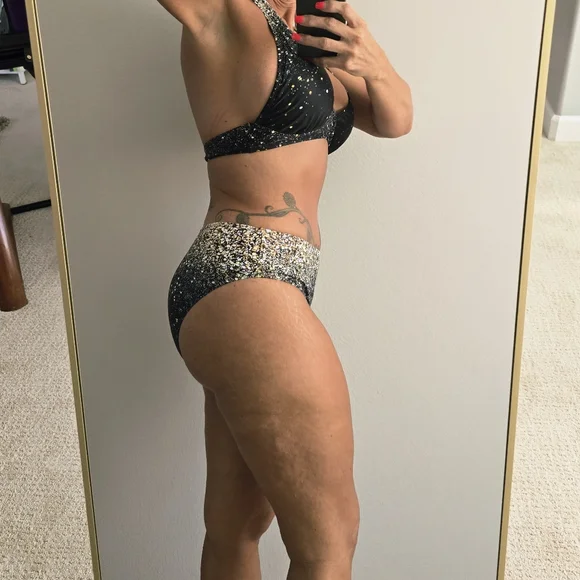 Pg8 Black and Gold Sequin Bikini Set - Picture 9 of 9